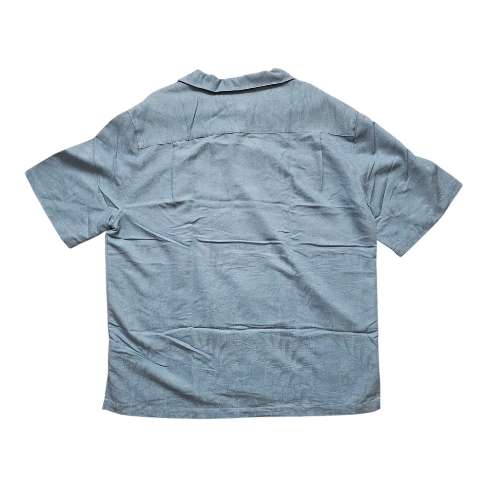 Caribbean Joe Shirt Mens Short Sleeve Button Down Teal Blue XL - Picture 2 of 7